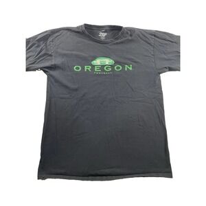 Blue 84 Oregon Football Embroidered Black Graphic T-Shirt Men's Size L